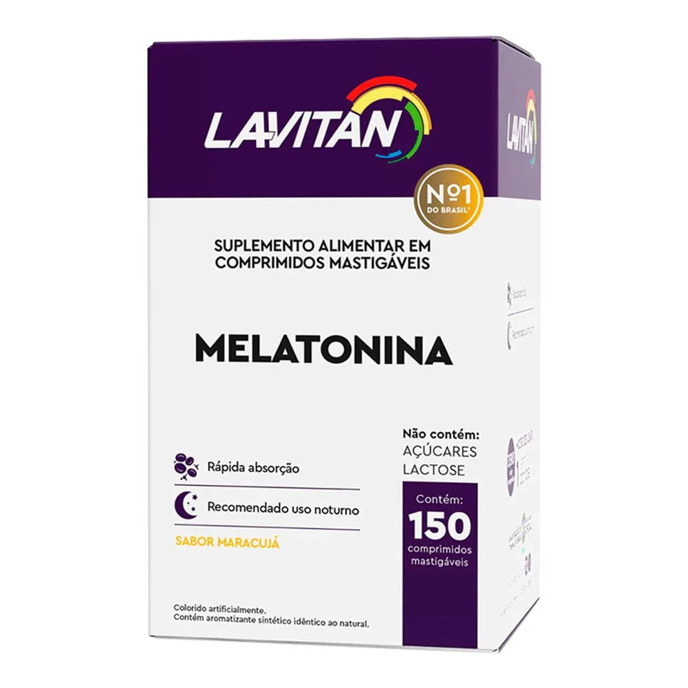Suplemento Alimentar Lavitan Melatonina Maracujá com 150 Comprimidos