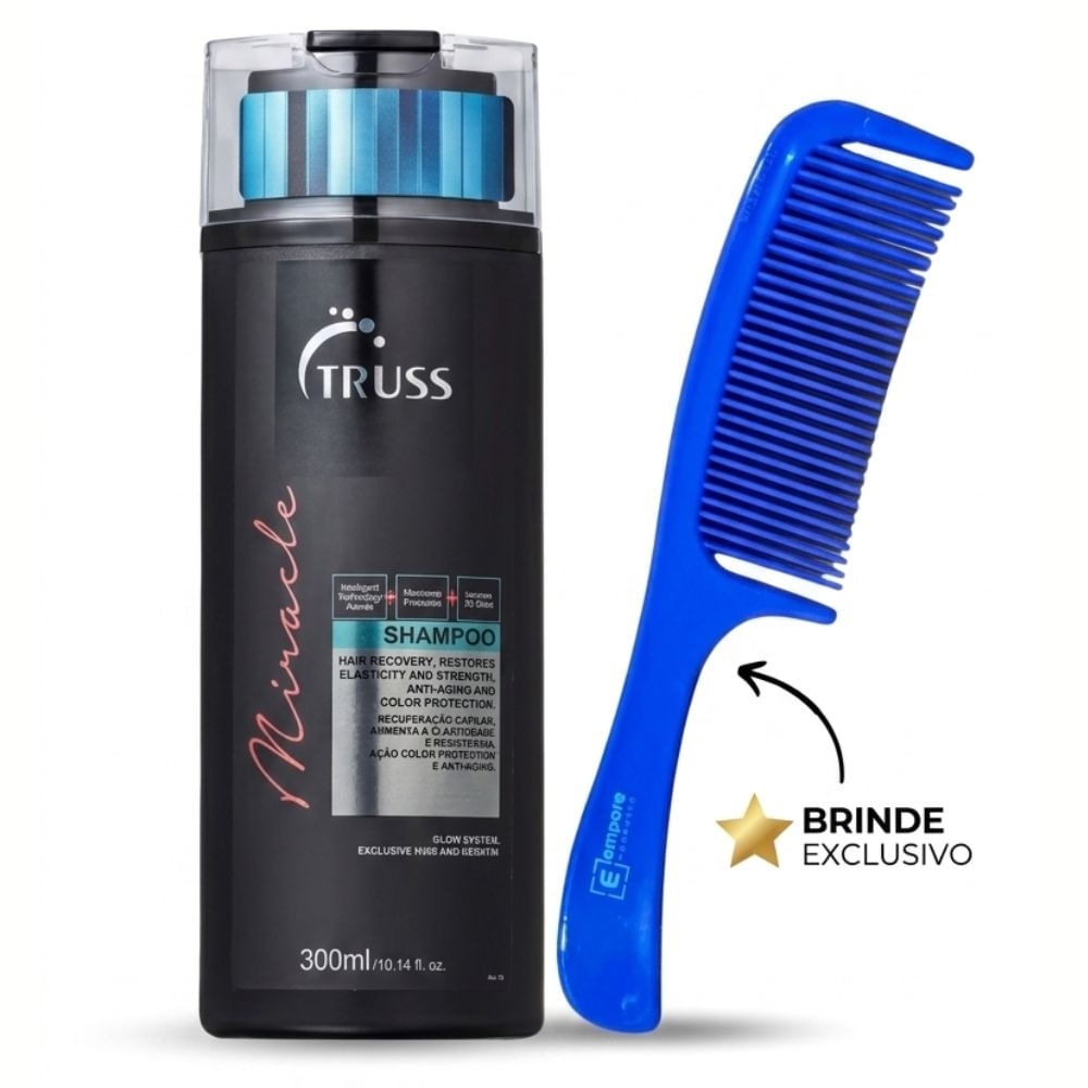 Truss Miracle Shampoo 300ml Antifrizz E Brilho + Brinde