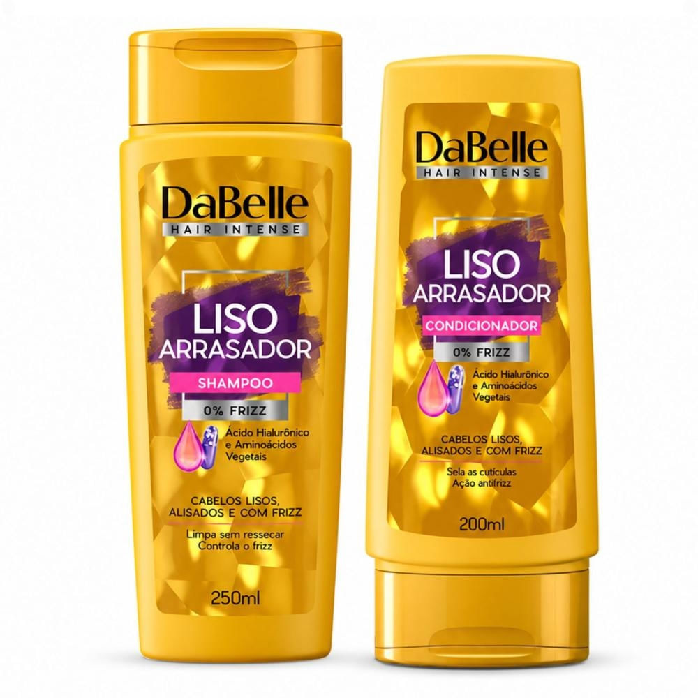 Kit DaBelle Liso Arrasador: Shampoo 250ml + Condicionador 200ml