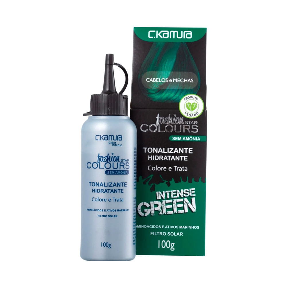 Tonalizante C.Kamura Color Intense Intense Green Banho De Brilho 100g