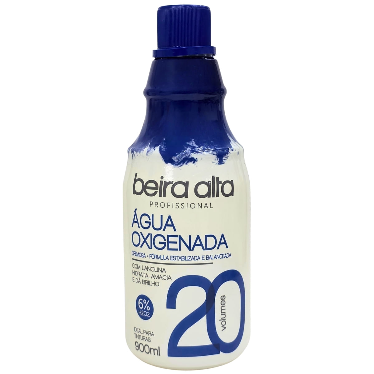 Água Oxigenada Cremosa Com Lanolina 20 Volumes Beira Alta 900Ml