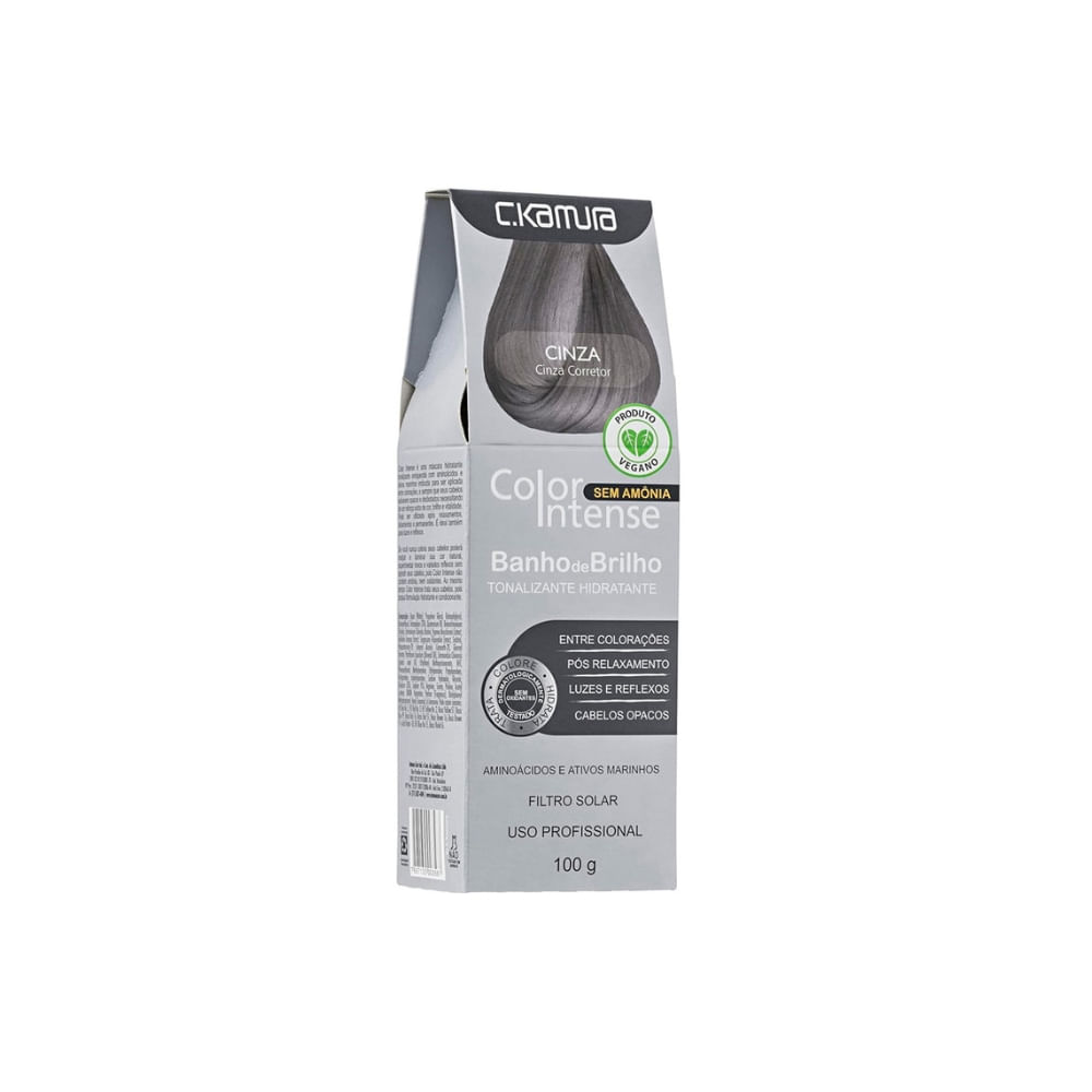 Tonalizante C.Kamura Color Intense Cinza Banho de Brilho 100g