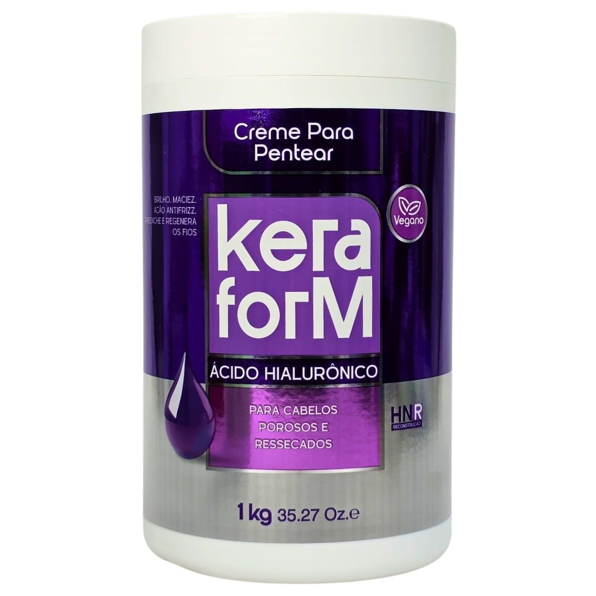 Creme Para Pentear Ácido Hialurônico Vegano Keraform Skafe 1Kg