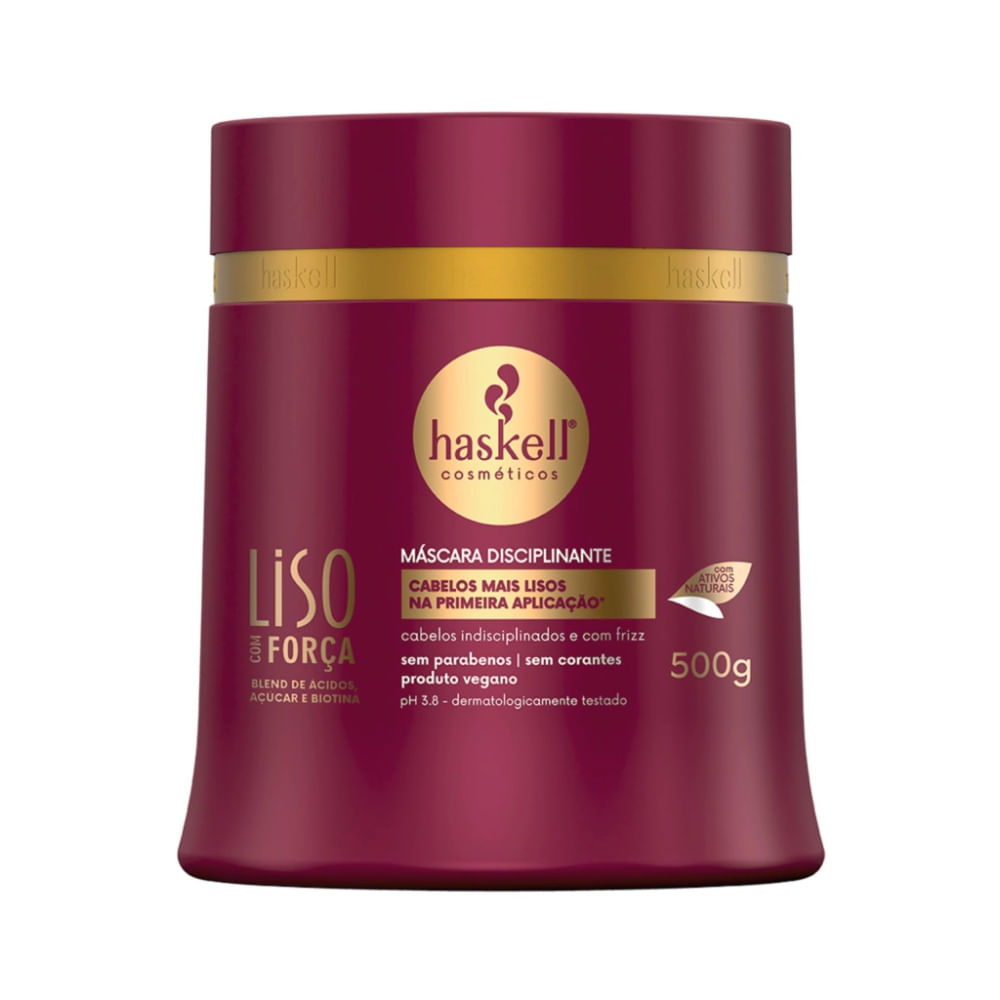Máscara Disciplinante Liso Com Força Haskell 500g
