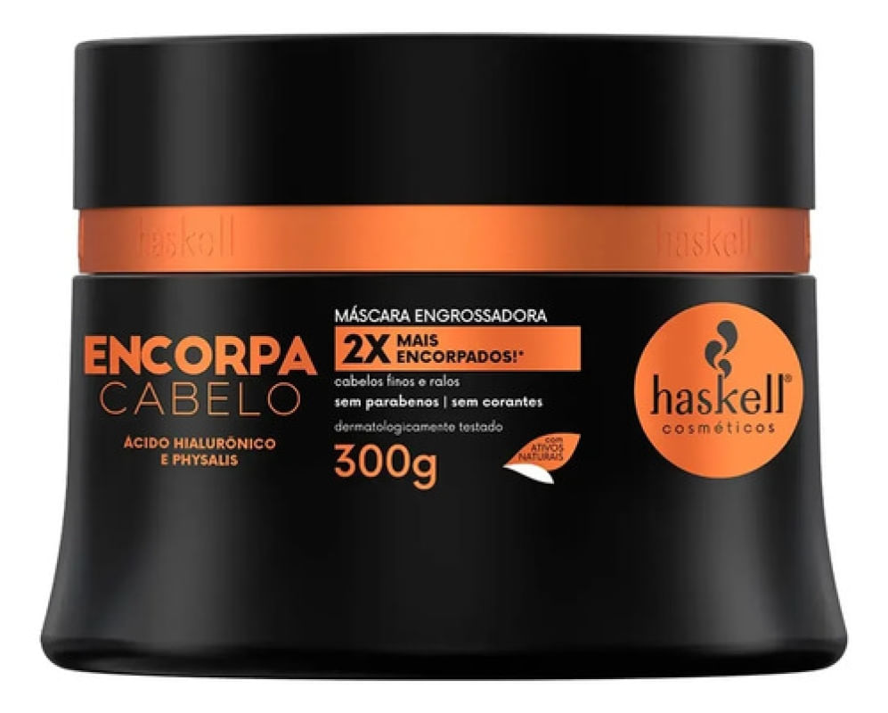 Máscara Capilar Engrossadora Encorpa Cabelo 300g Haskell