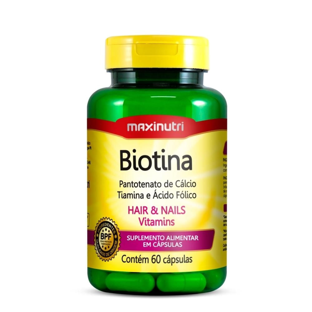 Biotina -Cabelo, pele e unha  - 60 Cáps.