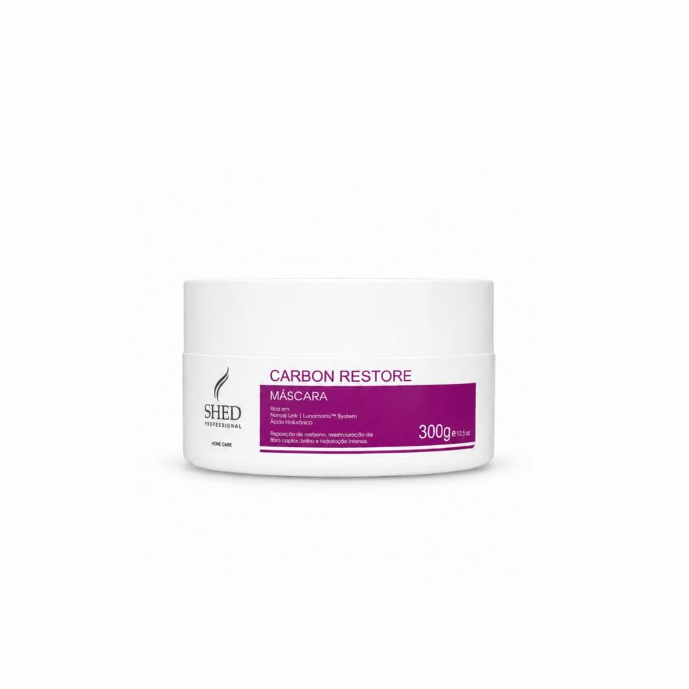 Máscara 300g Carbon Restore: Reconstrução e Hidratação Profunda | Shed Professional
