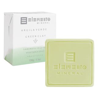 Sabonete Vegetal Elemento Mineral - Argila Verde - 100g Menor preço em Sabonete Vegetal Elemento Mineral - Argila Verde - 100g