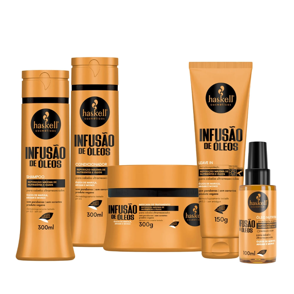 Kit Haskell Infusão de Óleos Completo 300ml