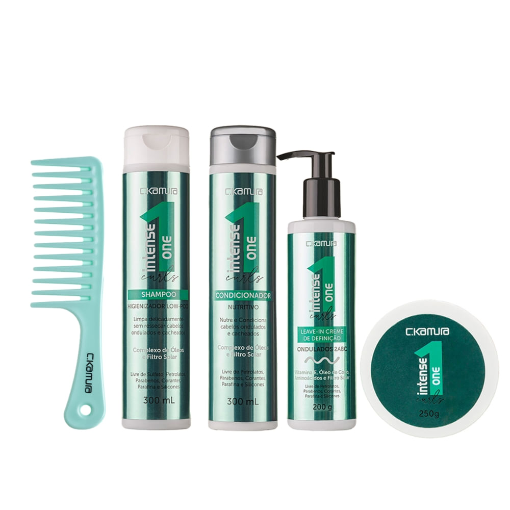 Kit C.Kamura Curls Completo 4 em 1 e Pente Banho