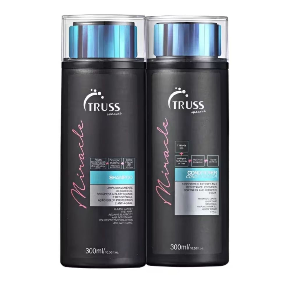 Kit Duo Shampoo (300ml) e Condicionador (300ml) Truss Miracle