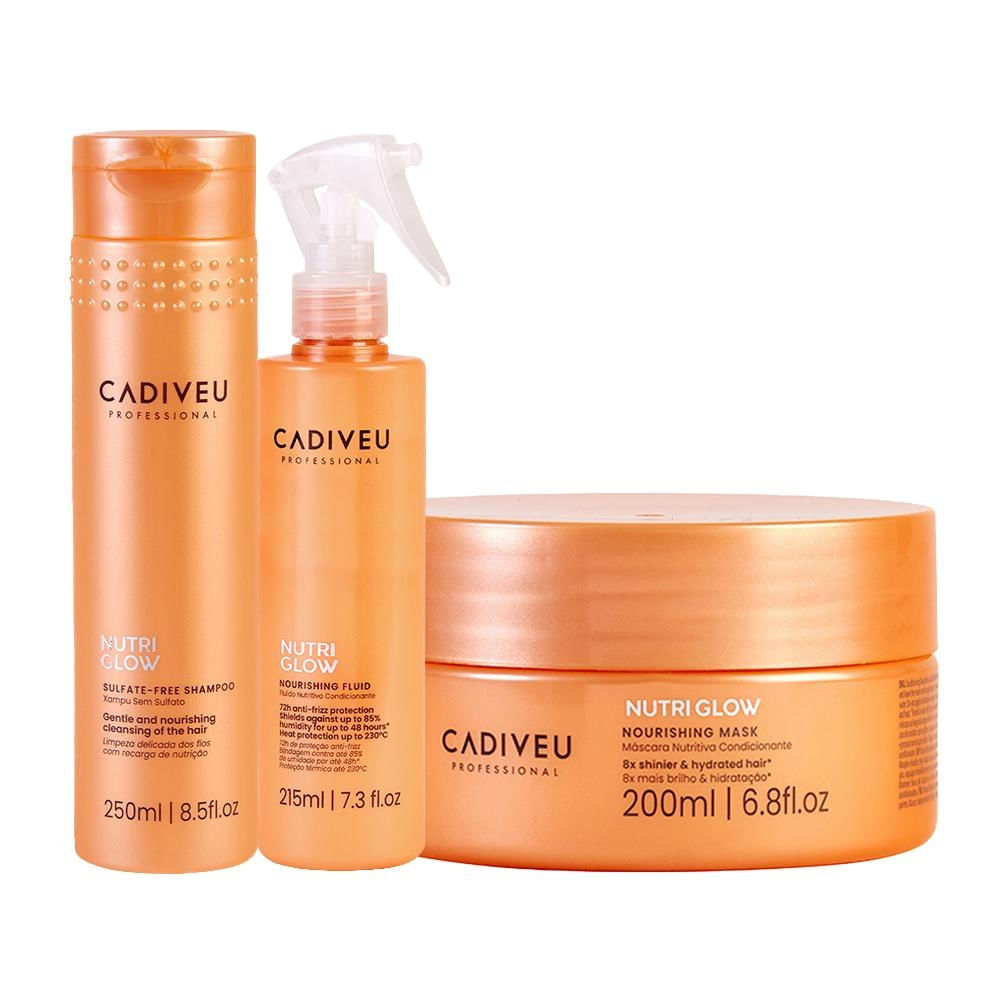 Cadiveu Nutri Glow Shampoo, Máscara e Booster