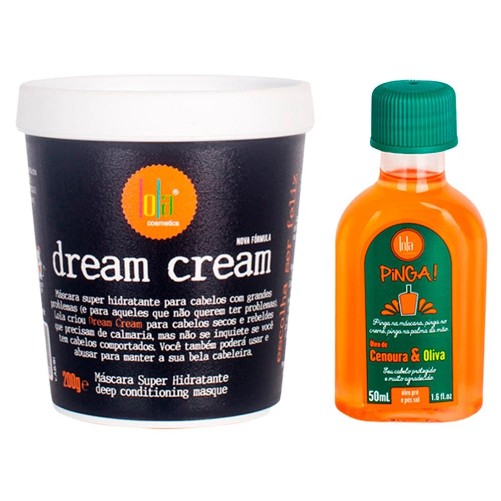 Kit Lola: Máscara Dream Cream 200g + Óleo Cenoura 50ml