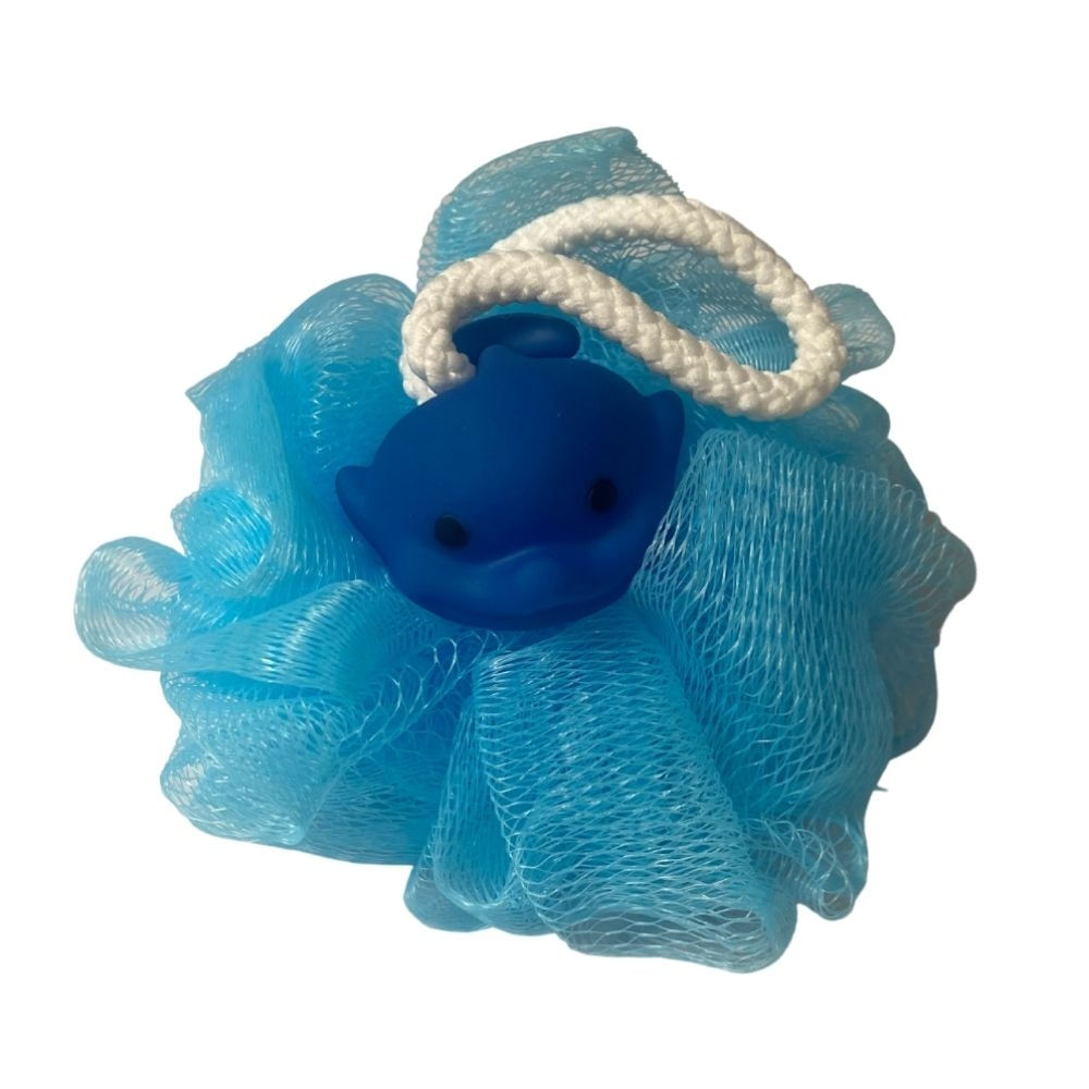 HILLS Beauty Esponja para Banho Infantil em Nylon - (Golfinho) - Linha Max Care