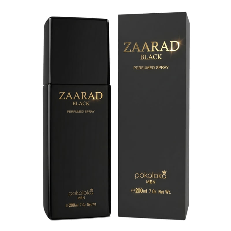Body Splash Masculino Pokoloka Zaarad Black  200ML