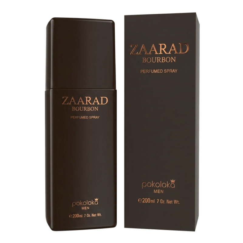 Body Splash Masculino Pokoloka Zaarad Bourbon 200ML