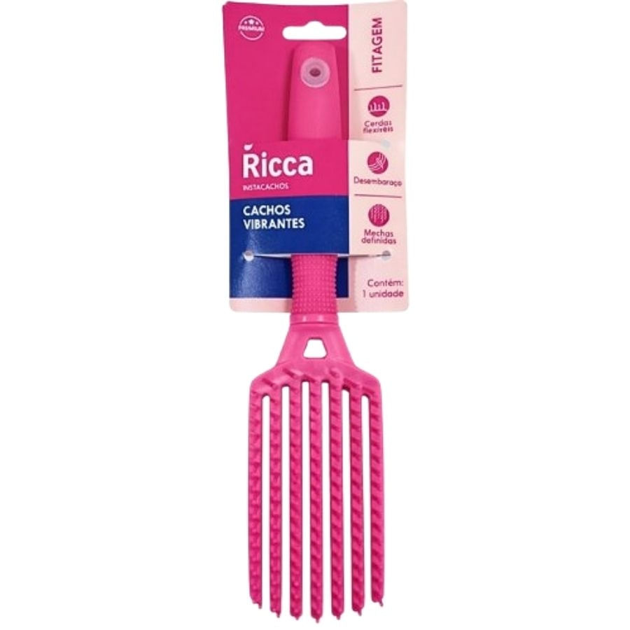 Escova Fitagem Cachos Vibrantes Rosa nº 2443 - Ricca
