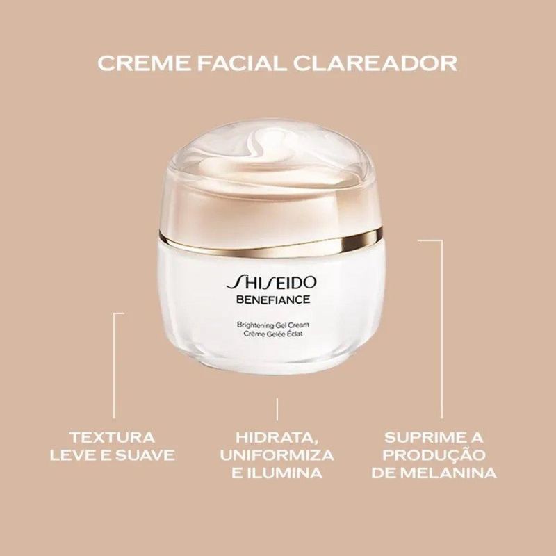Creme Facial Clareador Benefiance Brightening Shiseido 50Ml
