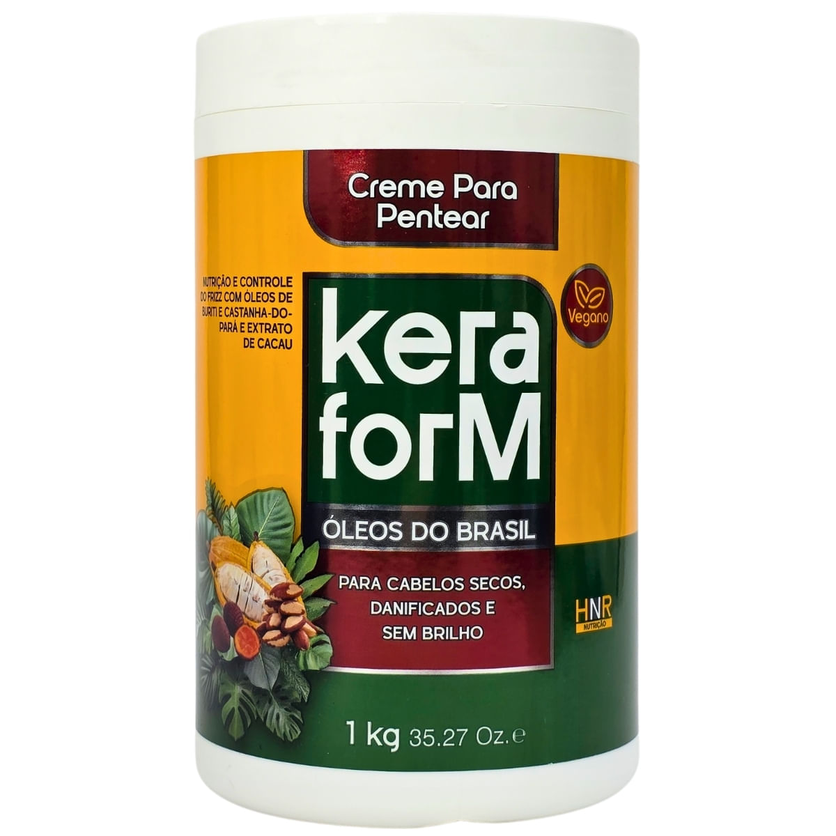 Creme Para Pentear Óleos Do Brasil Vegano Keraform Skafe 1Kg