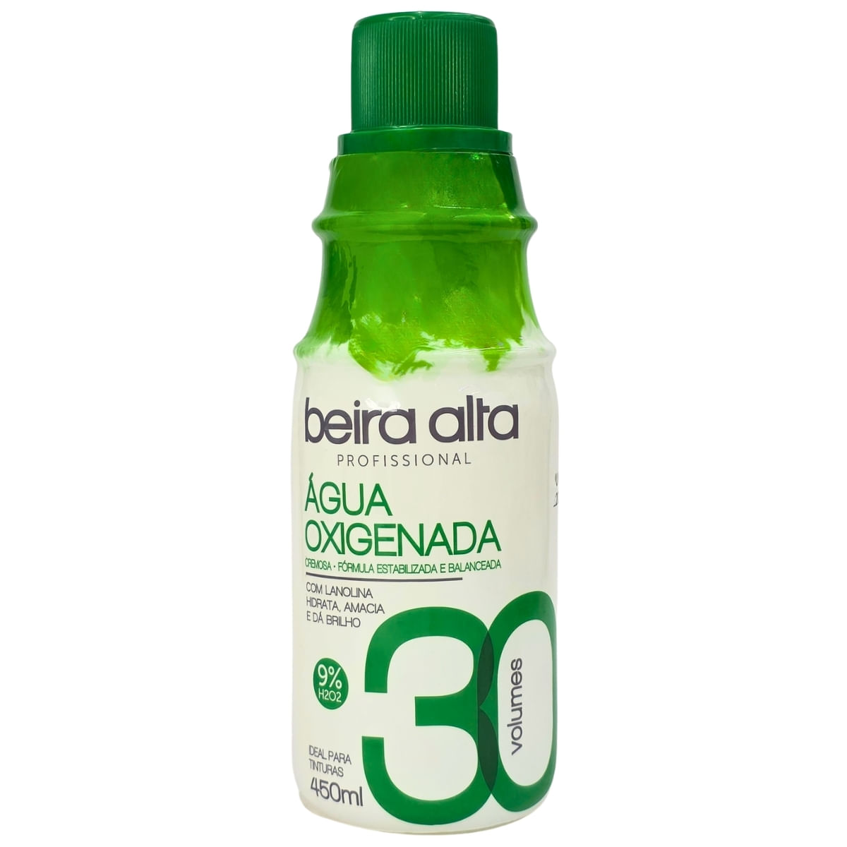 Água Oxigenada Cremosa Com Lanolina 30 Volumes Beira Alta 450Ml