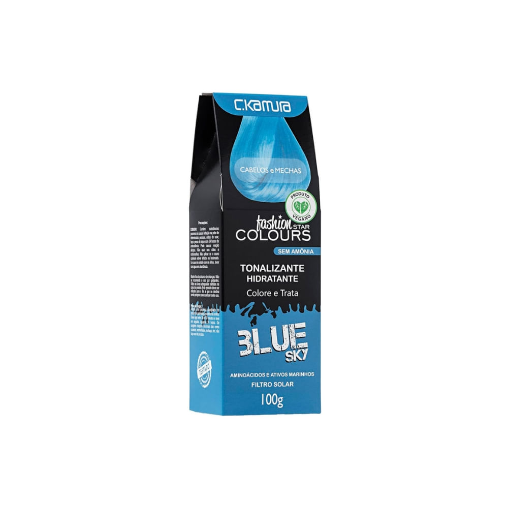 Tonalizante C.Kamura Color Intense Blue Sky Banho De Brilho 100g