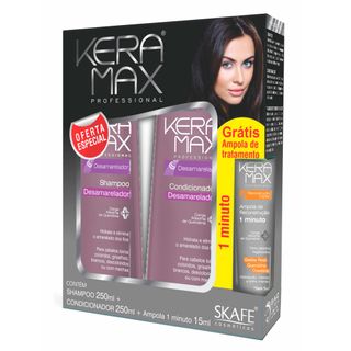 Skafe Keramax Desamarelador Kit - Shampoo + Condicionador + Ampola Menor preço em Skafe Keramax Desamarelador Kit - Shampoo + Condicionador + Ampola