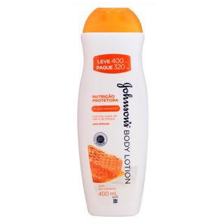 Loção Corporal Deo-Hidratante Johnson's - Nutrição Mel e Linhaça - 400ml Menor preço em Loção Corporal Deo-Hidratante Johnson's - Nutrição Mel e Linhaça - 400ml