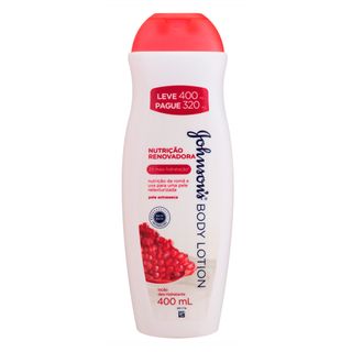 Loção Corporal Deo-Hidratante Johnson's - Nutrição Romã e Uva - 400ml Menor preço em Loção Corporal Deo-Hidratante Johnson's - Nutrição Romã e Uva - 400ml