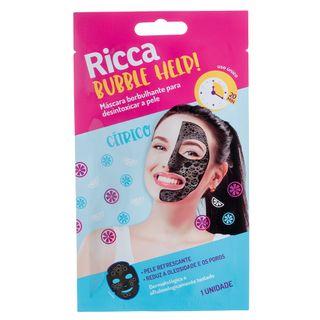 Menor preço em Máscara Facial Ricca - Bubble Help! - 1 Un