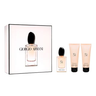 Kit Giorgio Armani Sì - Eau de Parfum + Gel de Banho + Loção Corporal Menor preço em Kit Giorgio Armani Sì - Eau de Parfum + Gel de Banho + Loção Corporal