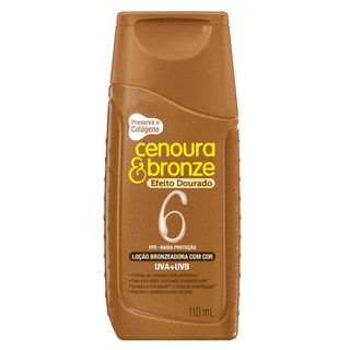 Loção Bronzeadora Cenoura & Bronze - com Cor Efeito Dourado FPS 6 - 110ml Menor preço em Loção Bronzeadora Cenoura & Bronze - com Cor Efeito Dourado FPS 6 - 110ml