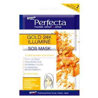 Máscara Facial Perfecta - Gold 24K Illuminé - 1 Un Menor preço em Máscara Facial Perfecta - Gold 24K Illuminé - 1 Un