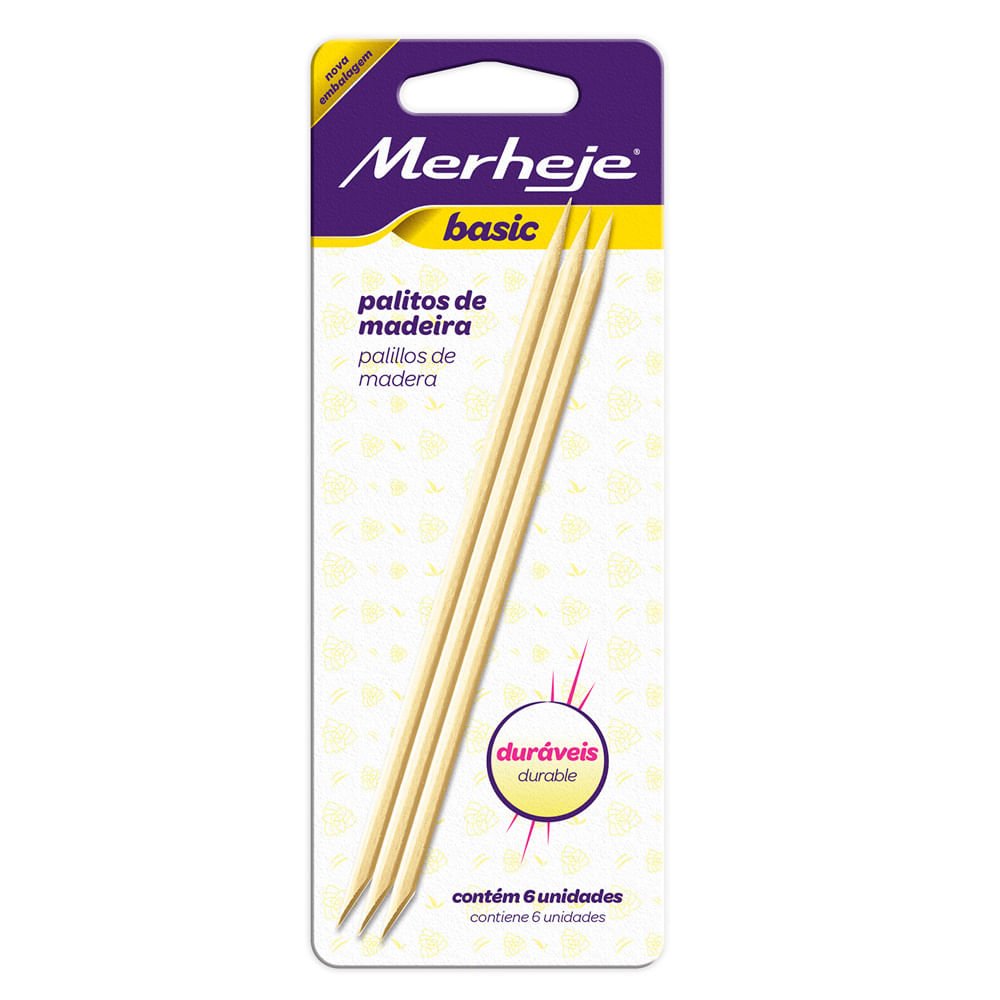 Palitos Basic Merheje - Palitos de Madeira para Unhas