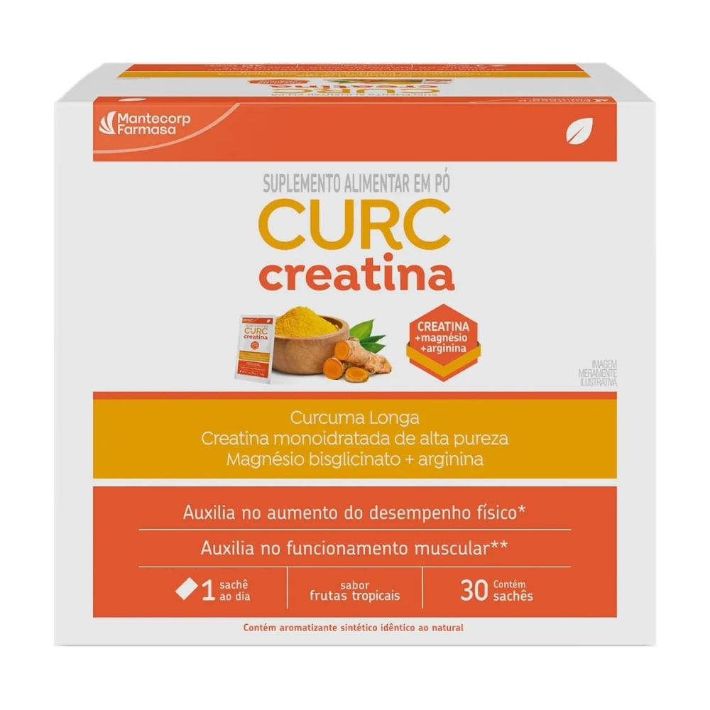 Suplemento Alimentar Curc Creatina Frutas Tropicais 30 Sachês