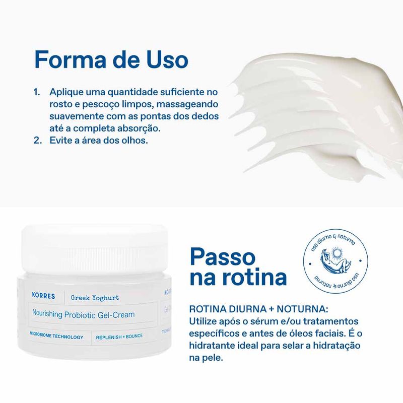 Creme Gel Facial Nutritivo Probiótico Korres - Greek Yoghurt