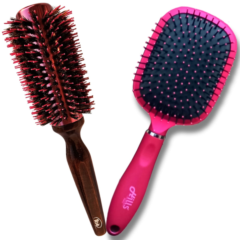 Kit 2 Escova  -1 Escova Frizz  Control  64 Riè Salon-Pro+1 Escova Obs