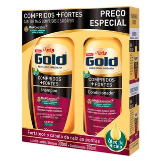 Niely Gold Compridos + Fortes Kit - Shampoo + Condicionador Menor preço em Niely Gold Compridos + Fortes Kit - Shampoo + Condicionador