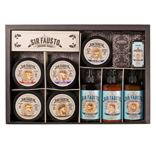 Sir Fausto Grande Kit - Pós-Barba + Shampoo + Óleo + Creme + Pomadas Menor preço em Sir Fausto Grande Kit - Pós-Barba + Shampoo + Óleo + Creme + Pomadas