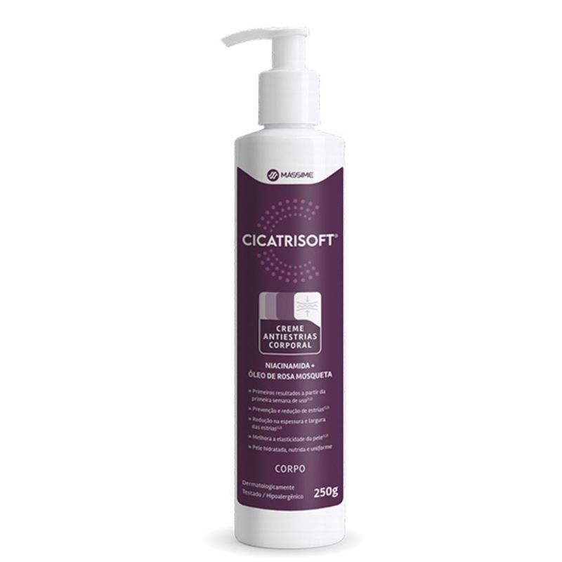 Cicatrisoft Creme Antiestrias Corporal - Niacinamida + Rosa