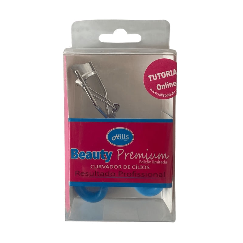HILLS Beauty Curvador de Cilios - Linha Beauty Premium - Cabo Azul - Base Metálica(Inox)