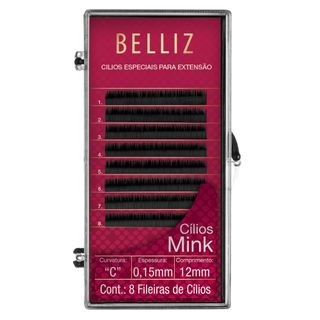 Cílios para Alongamento Belliz - Mink C 015 12mm - 1 Un Menor preço em Cílios para Alongamento Belliz - Mink C 015 12mm - 1 Un