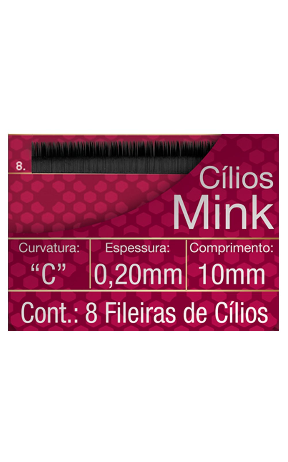 Foto 2 - Cílios para Alongamento Belliz - Mink C 020 10mm - 1 Un