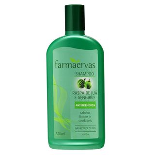 Farmaervas Raspa de Juá e Gengibre - Shampoo - 320ml Menor preço em Farmaervas Raspa de Juá e Gengibre - Shampoo - 320ml