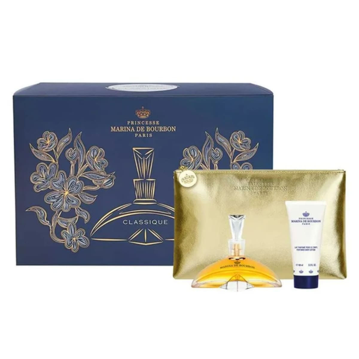 Kit Coffre Marina de Bourbon Classique EDP Feminino 100ml + Body Lotion 100ml + Necessaire