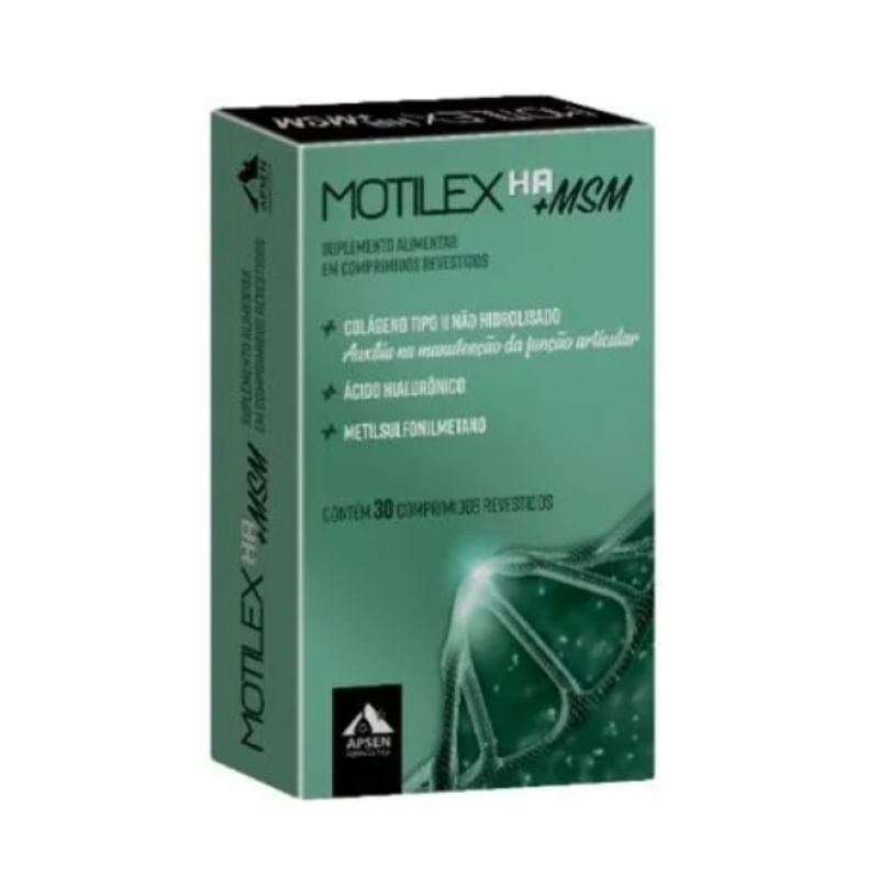 Motilex Ha + Msm Suplemento Alimentar Apsen 30Cpr
