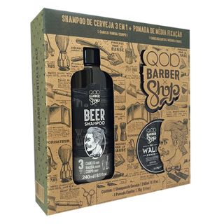 QOD Barber Shop Beer Walk Kit - Shampoo + Pomada Capilar Menor preço em QOD Barber Shop Beer Walk Kit - Shampoo + Pomada Capilar