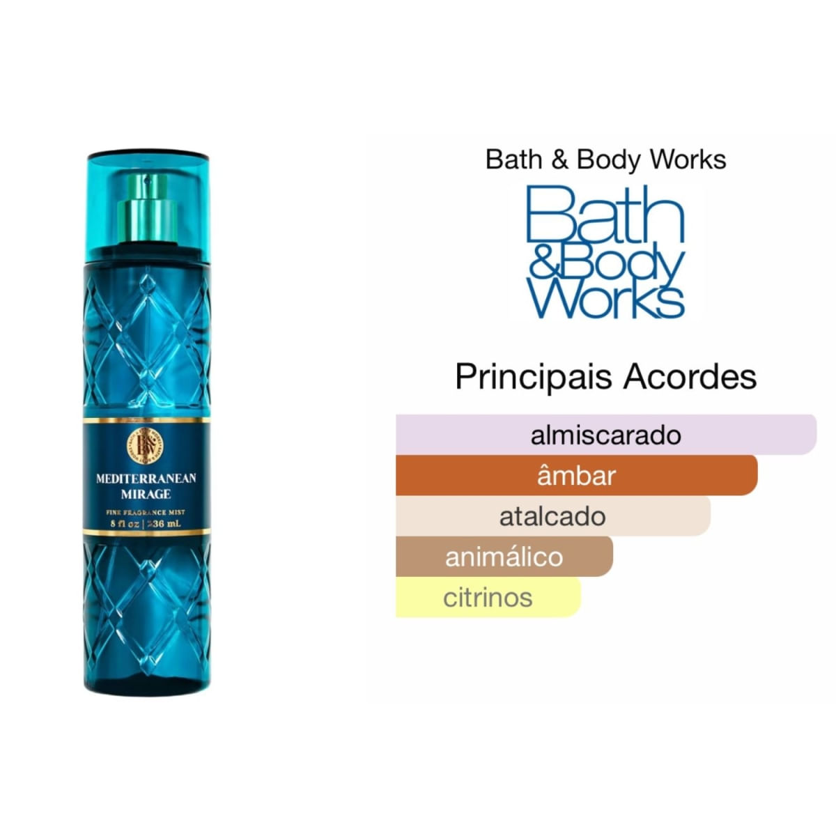 Body Splash Bath & Body Works Mediterranean Mirage 236ml - Época