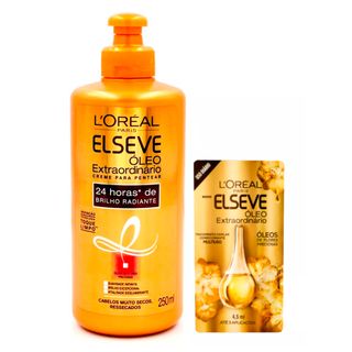 L'Oréal Paris Elseve Óleo Extraordinário Kit - Óleo Capilar + Creme Menor preço em L'Oréal Paris Elseve Óleo Extraordinário Kit - Óleo Capilar + Creme