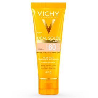 Resultado de imagem para Protetor Solar Facial Idéal Soleil Clarify FPS 60, Vichy"