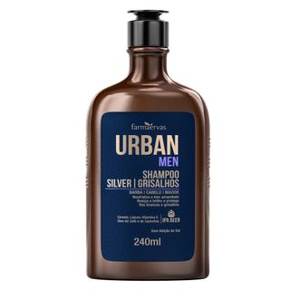 Urban Men Silver Grisalhos - Shampoo para Barba e Cabelo - 240ml Menor preço em Urban Men Silver Grisalhos - Shampoo para Barba e Cabelo - 240ml